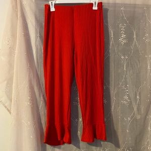 Red Flounce Pants